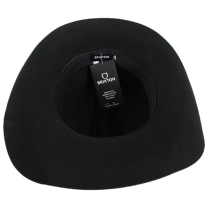 BRIXTON HATS | Laredo Weather Guard Wool Felt Cowboy Hat | 135671 | under | BLACK/BLACK