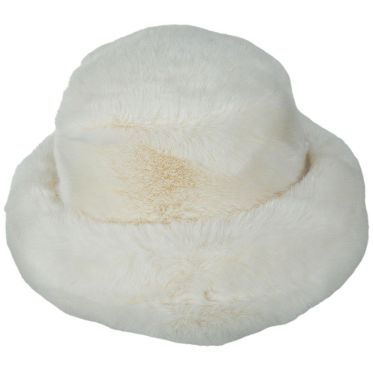 BRIXTON HATS | Dion Faux Fur Winter Bucket Hat | 185556 | front | OFF WHITE
