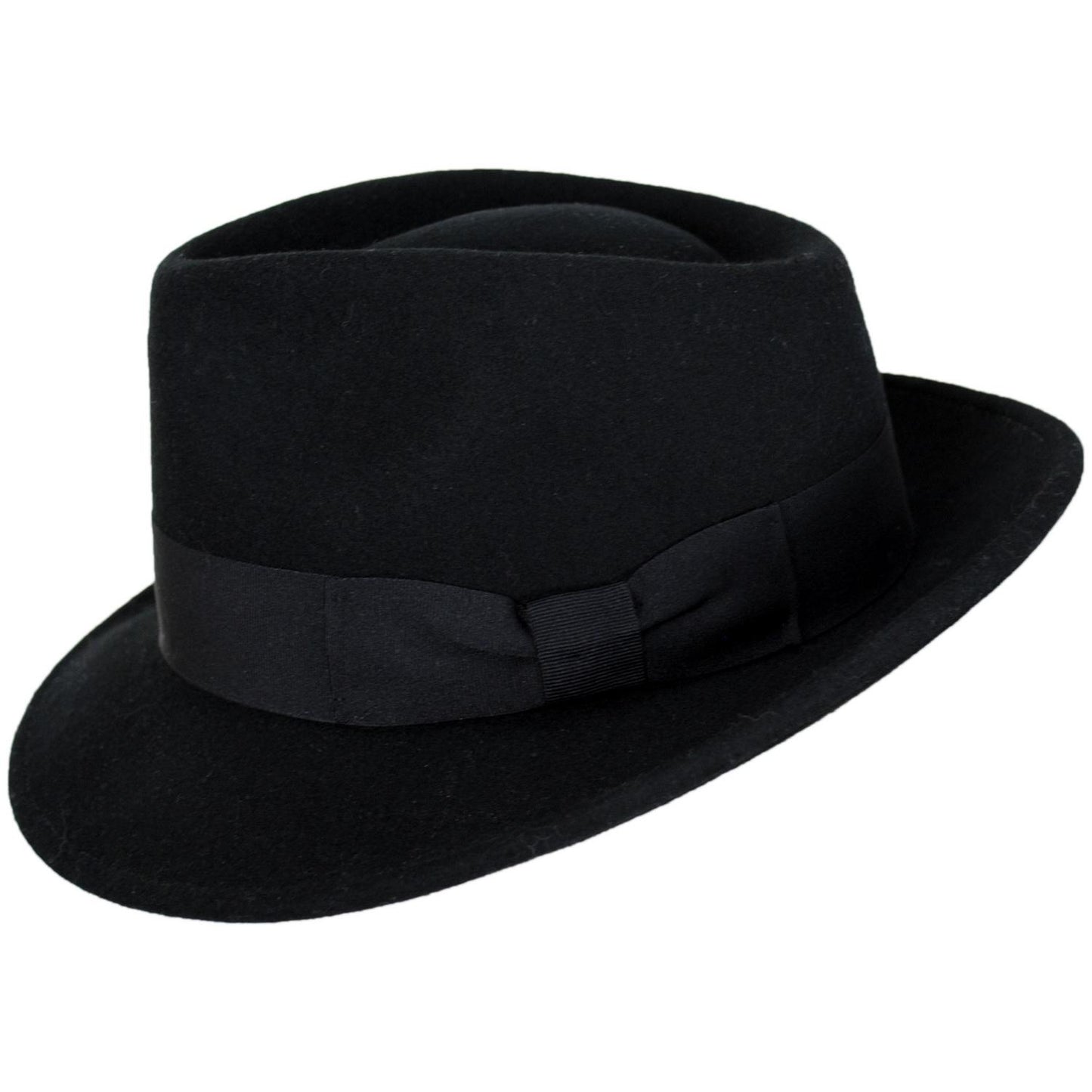 Bigalli | Quick Step Wool Felt Fedora Hat | 131439 | profile | BLACK