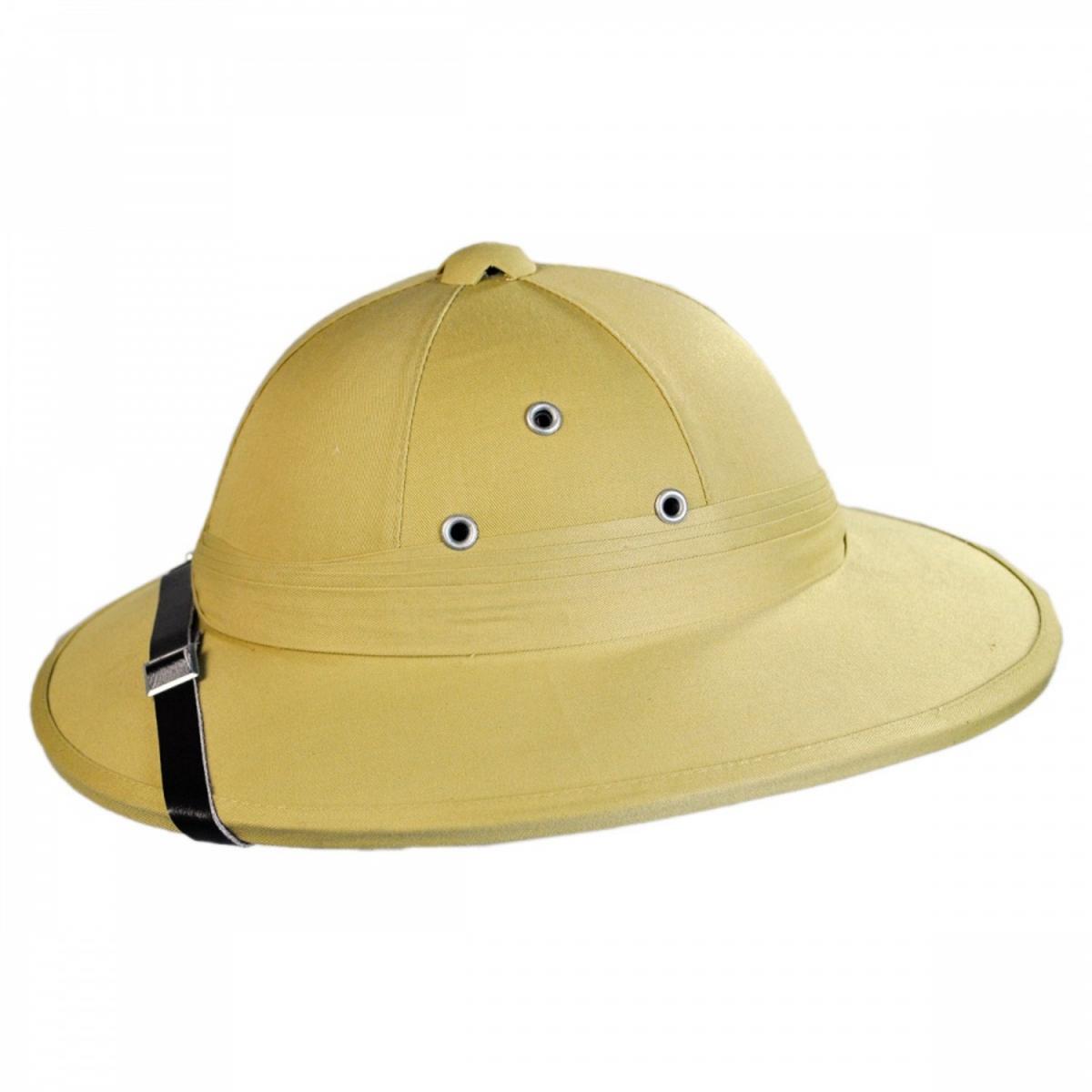 Village Hat Shop | French Pith Helmet | 155800 | profile | KHAKI