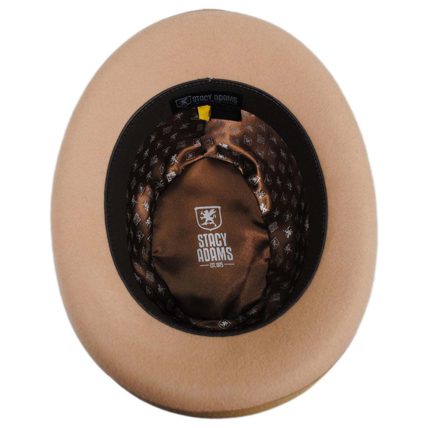 Stacy Adams | Wool Felt Homburg Hat | 130463 | under | CAMEL