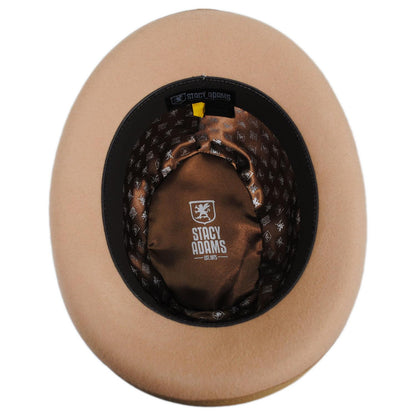 Stacy Adams | Wool Felt Homburg Hat | 130463 | under | CAMEL