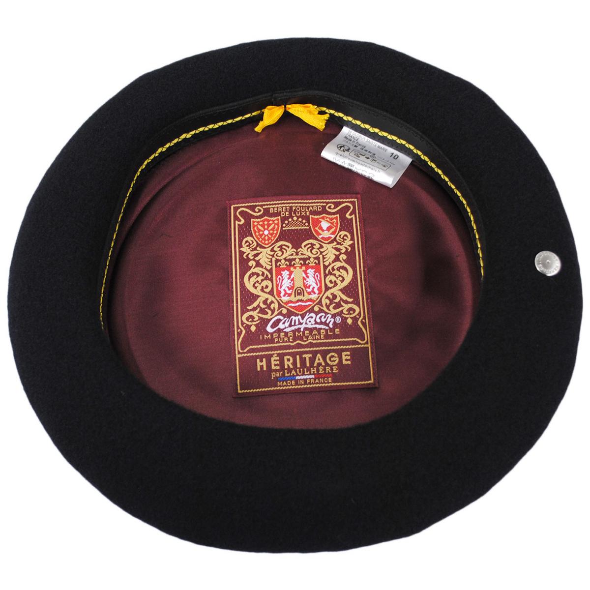 Heritage par Laulhere | Campan Wool Basque Beret  | 151053 | under | NOIR