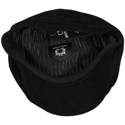 BRIXTON HATS | Brood Baggy Cotton Corduroy Newsboy Cap | 161549CD | under | BLACK CORDUROY
