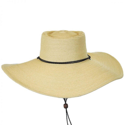 Jeanne Simmons | Wide Brim Toyo Straw Gambler Hat | 101717 | front | NATURAL