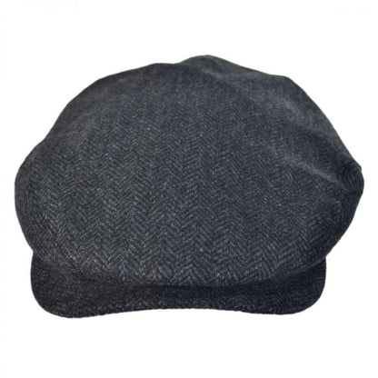 Jaxon Hats | Square Bill Herringbone Wool Ivy Cap | 167755 | front | CHARCOAL
