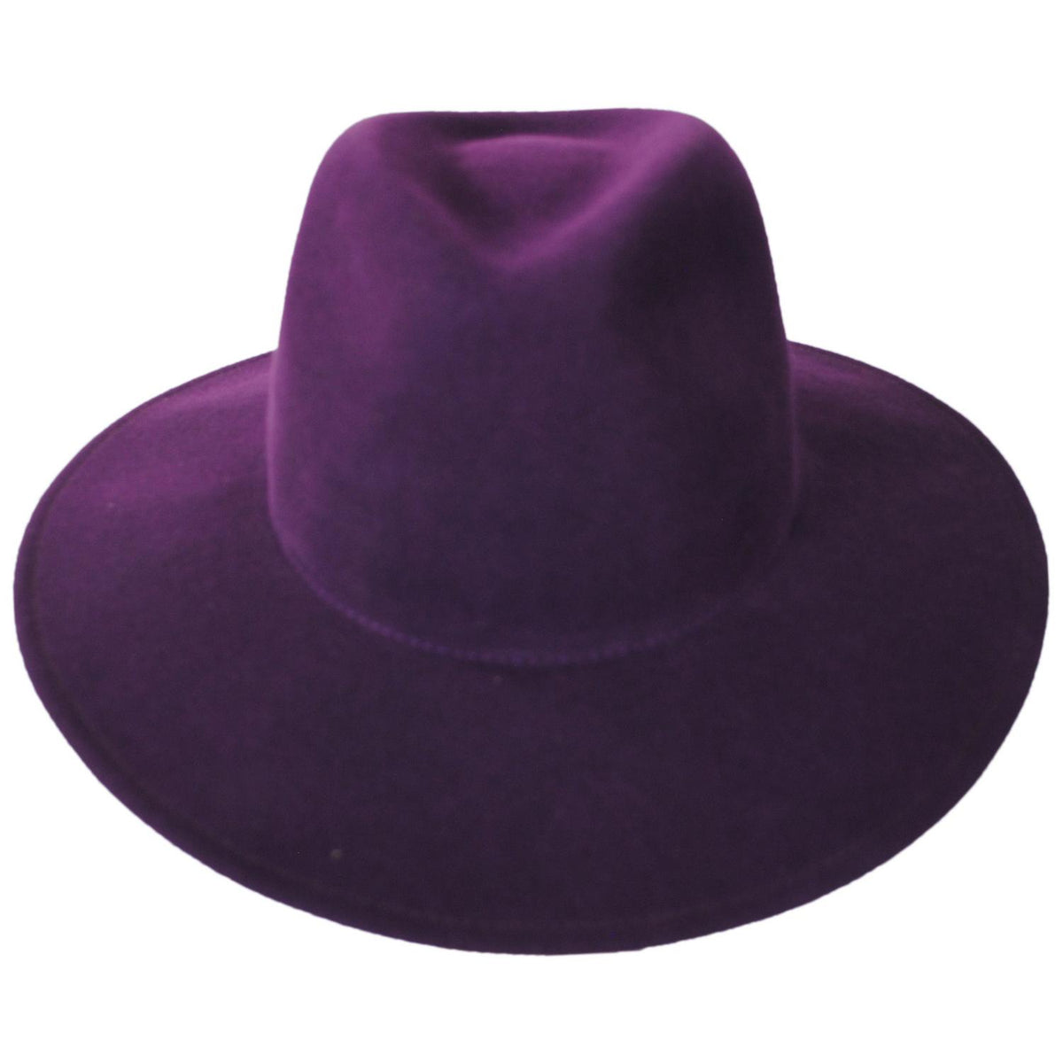 Betmar | Katie Wool Felt Safari Fedora Hat | 123175 | front | PLUM
