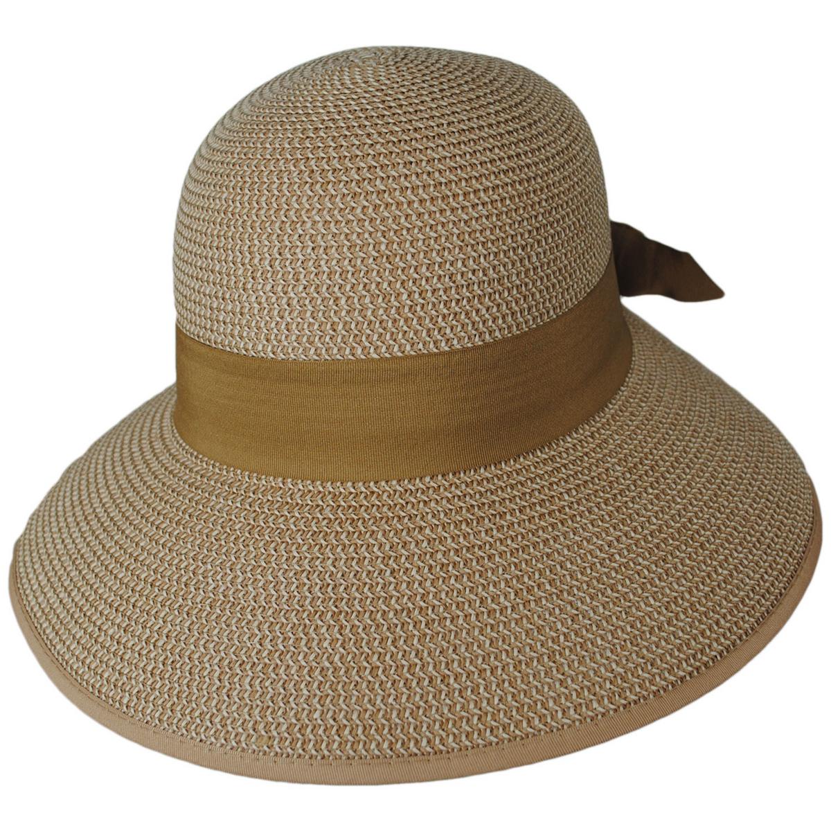 Jeanne Simmons | Tweed Toyo Straw Facesaver Cap | 101811 | lead | TAN