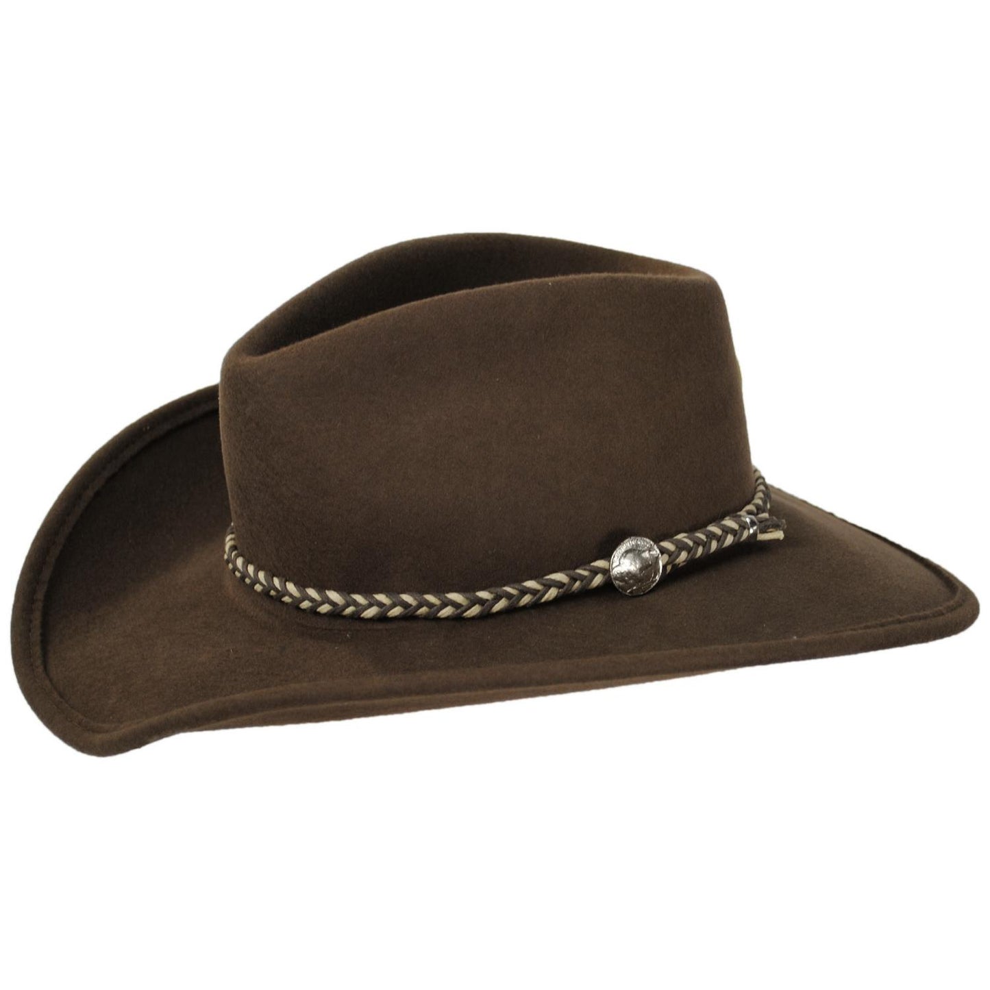 Stetson | Rawhide Buffalo Fur Felt Western Hat | 130626 | profile | MINK