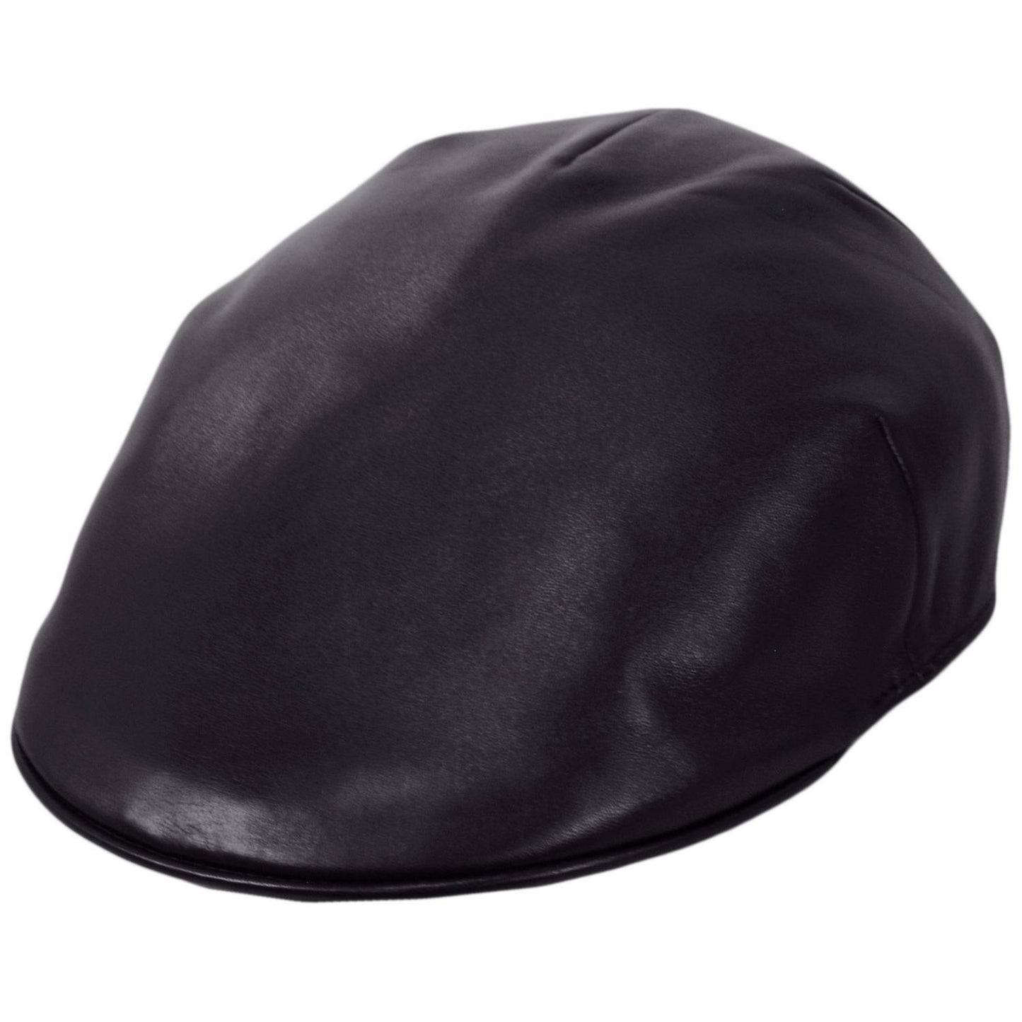 Stefeno Hats | Lambskin Luxe Ascot Cap | 171503 | lead | BLACK