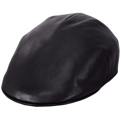 Stefeno Hats | Lambskin Luxe Ascot Cap | 171503 | lead | BLACK