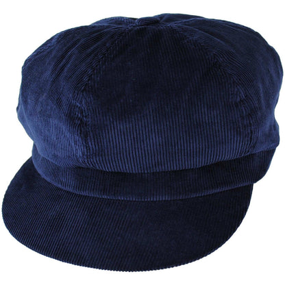 BRIXTON HATS | Bailey Corduroy Newsboy Cap | 161539 | lead | NAVY CORDUROY