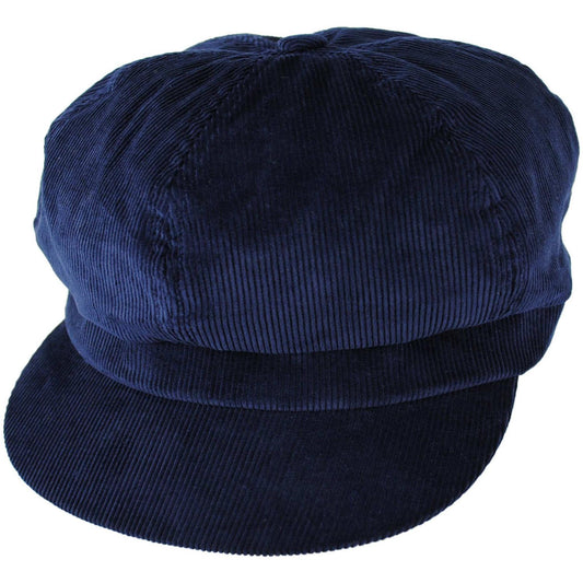 BRIXTON HATS | Bailey Cotton Corduroy Spitfire Newsboy Cap | 161539 | lead | NAVY CORDUROY