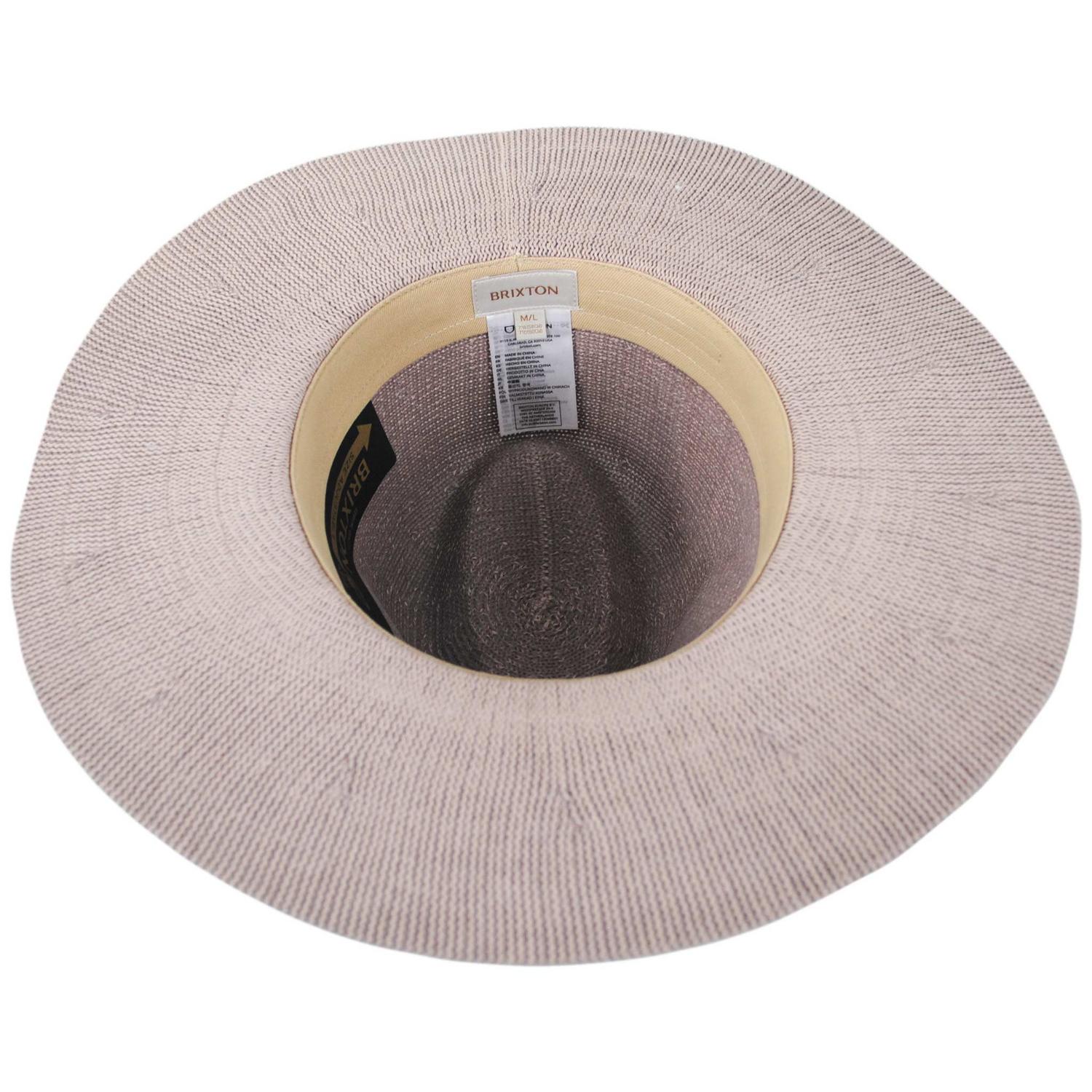 BRIXTON HATS | Lyons Cotton Knit Fedora Hat - Spring | 107408SS | under | CHALK PINK