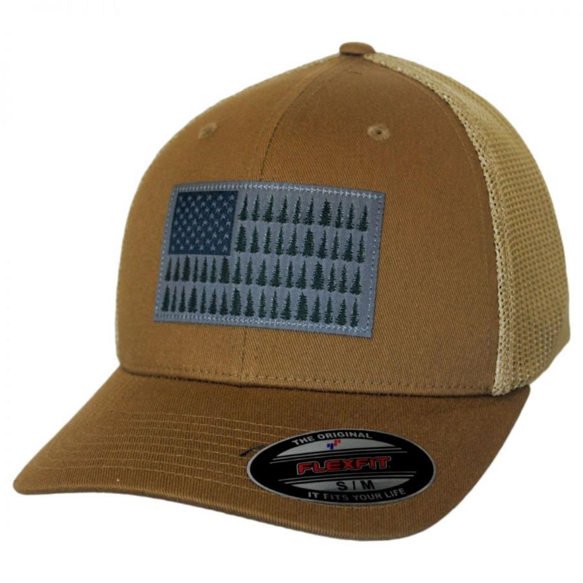 Columbia Sportswear | Tree Flag Mesh Flexfit Fitted Baseball Cap | 400139 | lead | DELTA