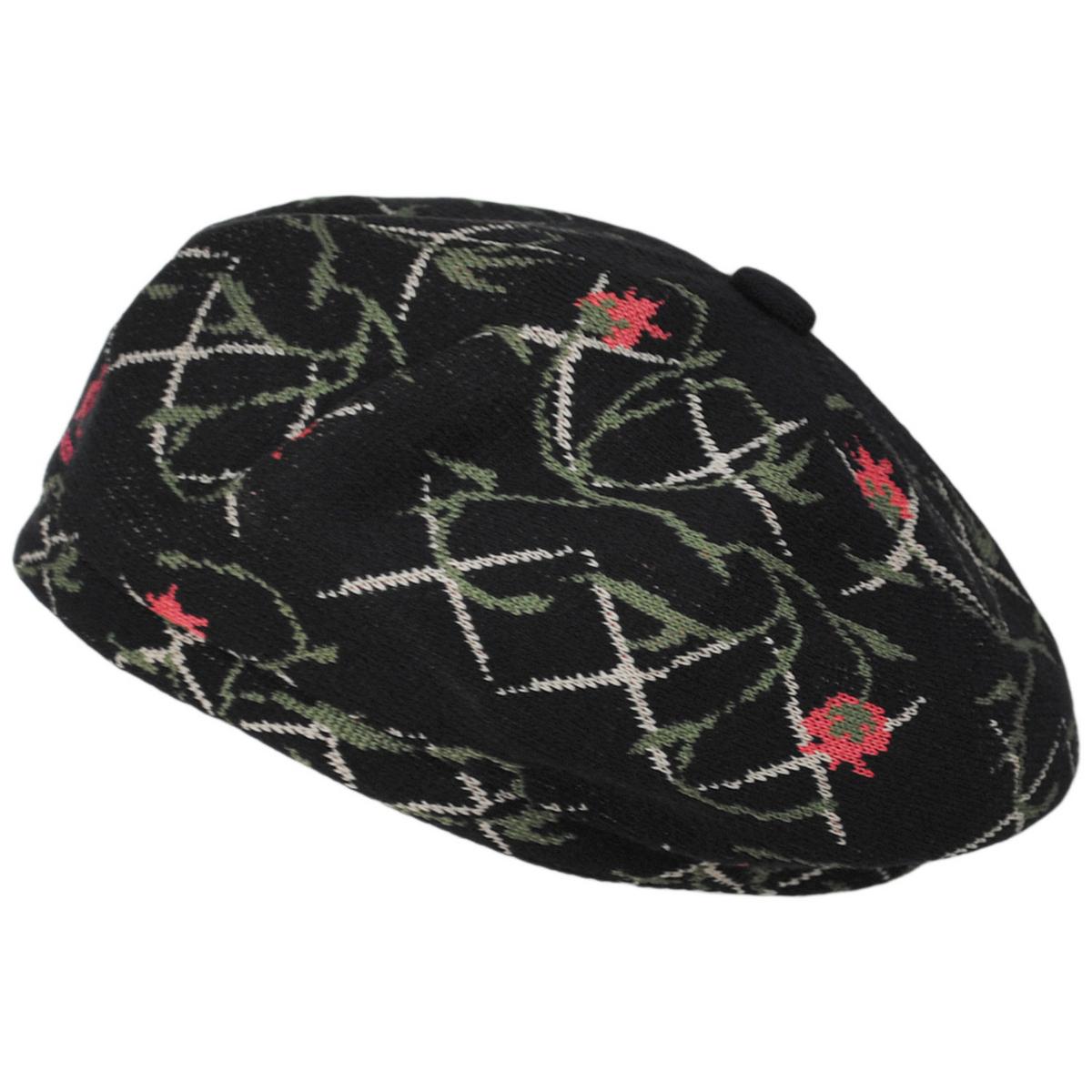 Kangol | Tapestry Jacquard Knit Jax Beret | 150924 | lead | BLACK FLORAL