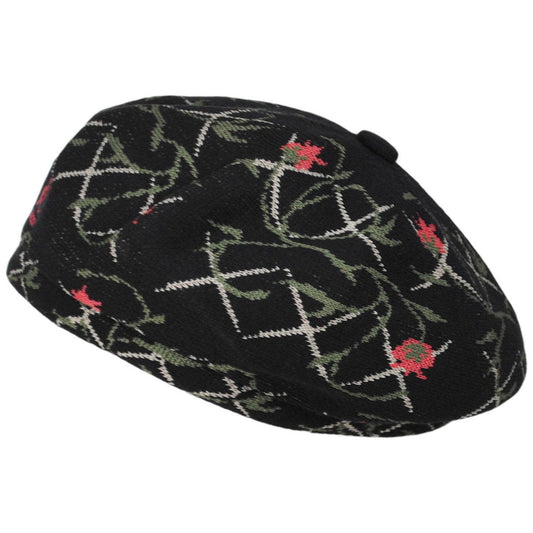 Kangol | Tapestry Jacquard Knit Jax Beret | 150924 | lead | BLACK FLORAL