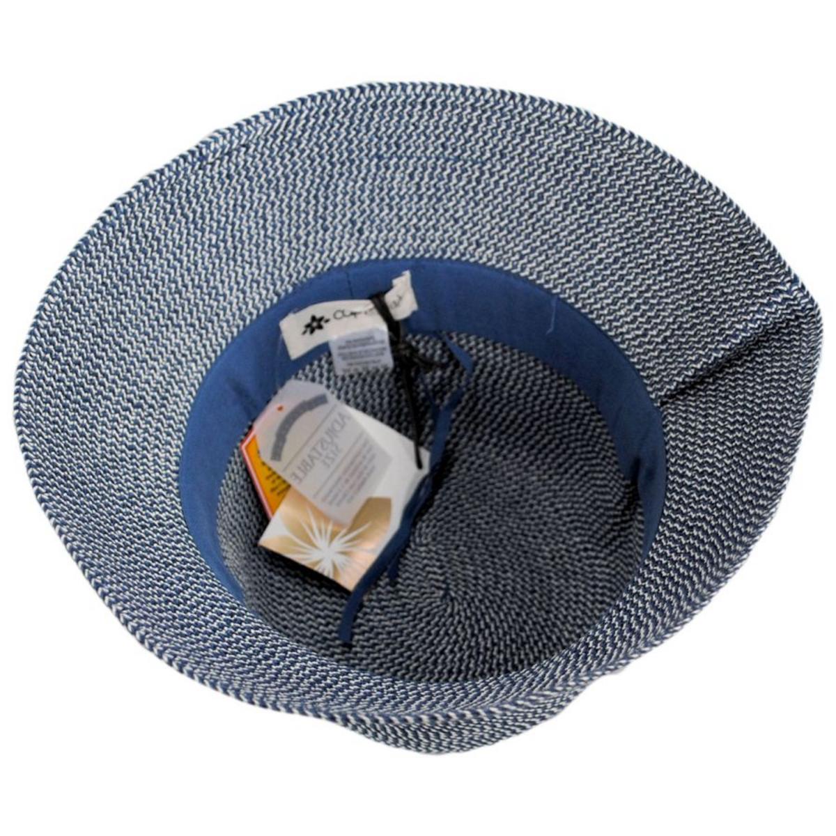 Cappelli Straworld - Edwina Toyo Straw Bucket Hat - 5055875077027 - NAVY