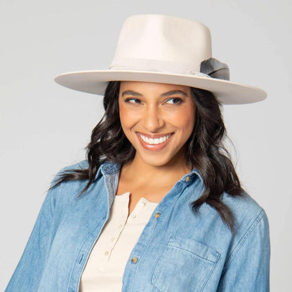 San Diego Hat Company | Take My Name Wool Felt Fedora Hat | 125222 | lsmone | IVORY