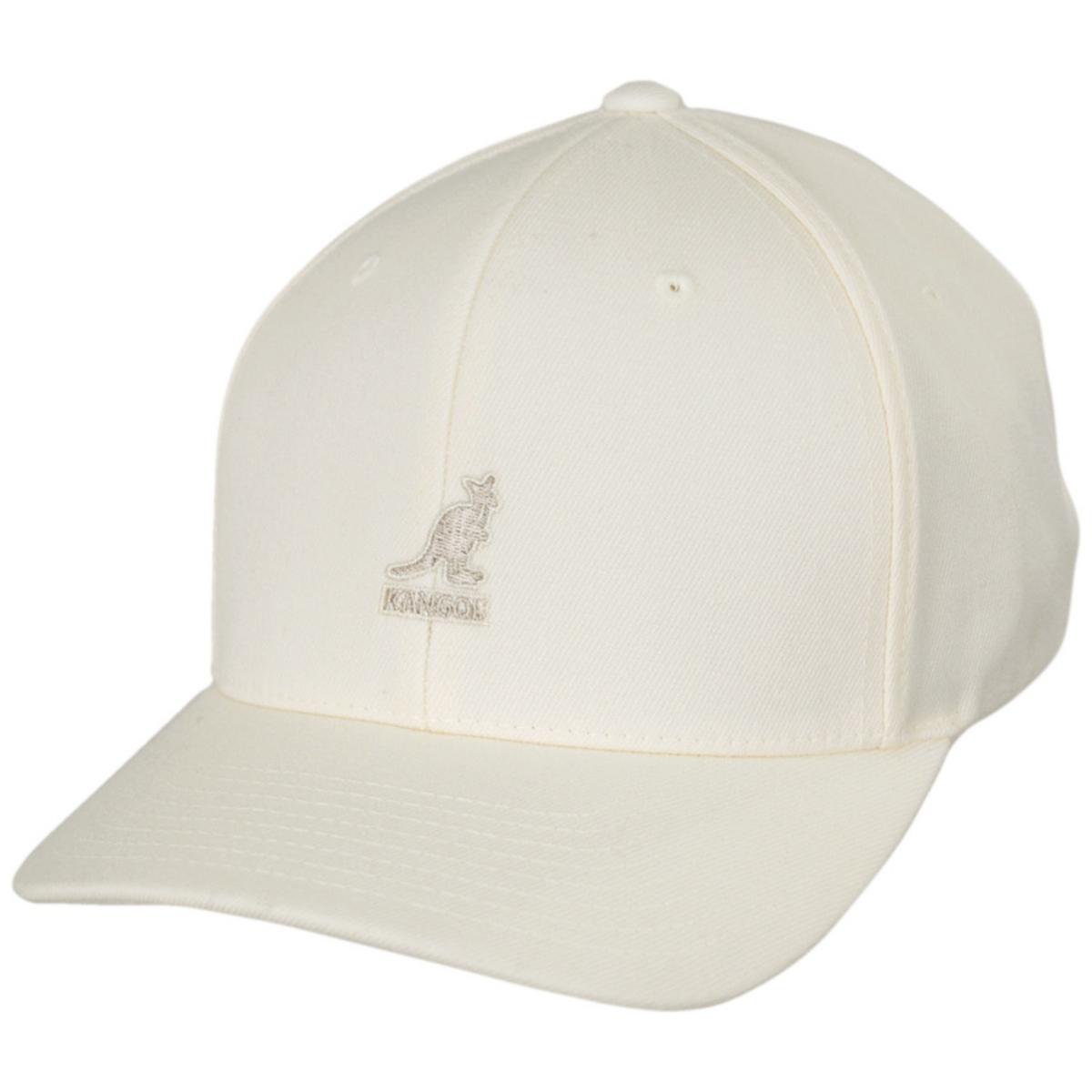 Kangol | Logo Wool FlexFit Fitted Baseball Cap | 201104 | lead | WHITE