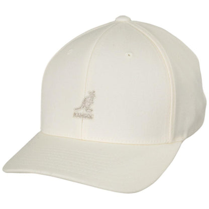 Kangol | Logo Wool FlexFit Fitted Baseball Cap | 201104 | lead | WHITE