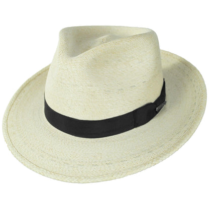 Stetson | Rushmore Palm Leaf Straw Fedora Hat | 126914 | lead | NATURAL