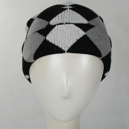 Kangol | Argyle 2-Way Pull-On Beanie Hat | 500407 | front | BLACK