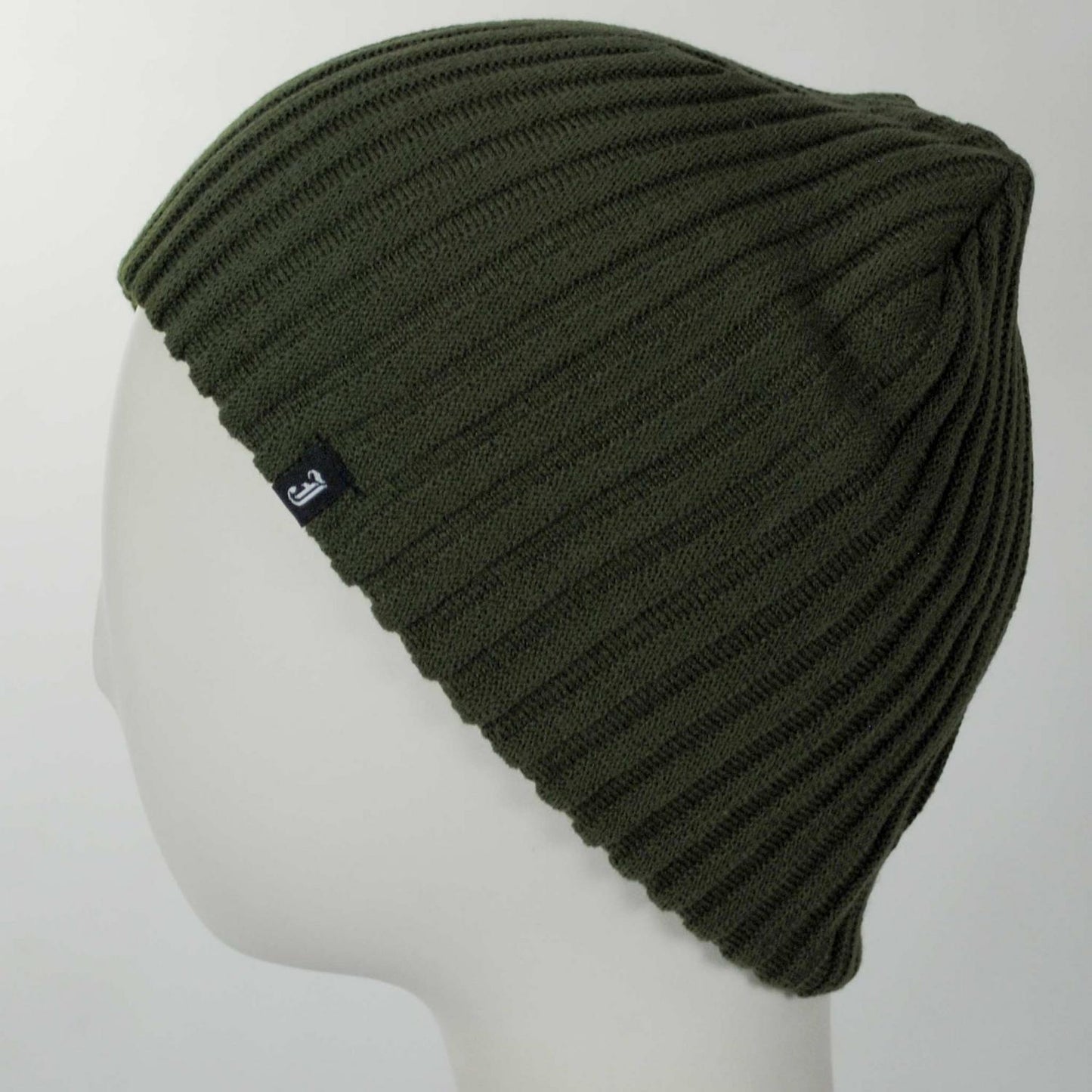 Jaxon Hats | Rib Knit Beanie Hat | 502903 | profile | OLIVE GREEN