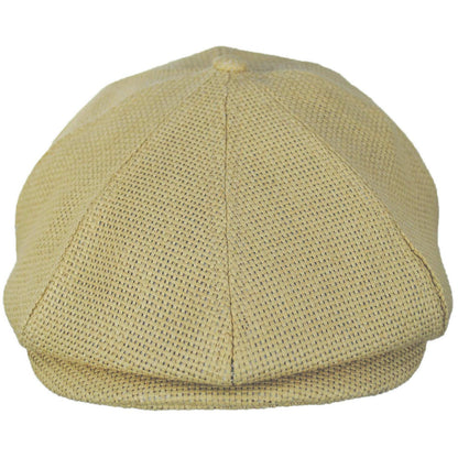BRIXTON HATS | Brood Straw Lightweight Newsboy Cap | 161558 | front | DARK TAN STRAW