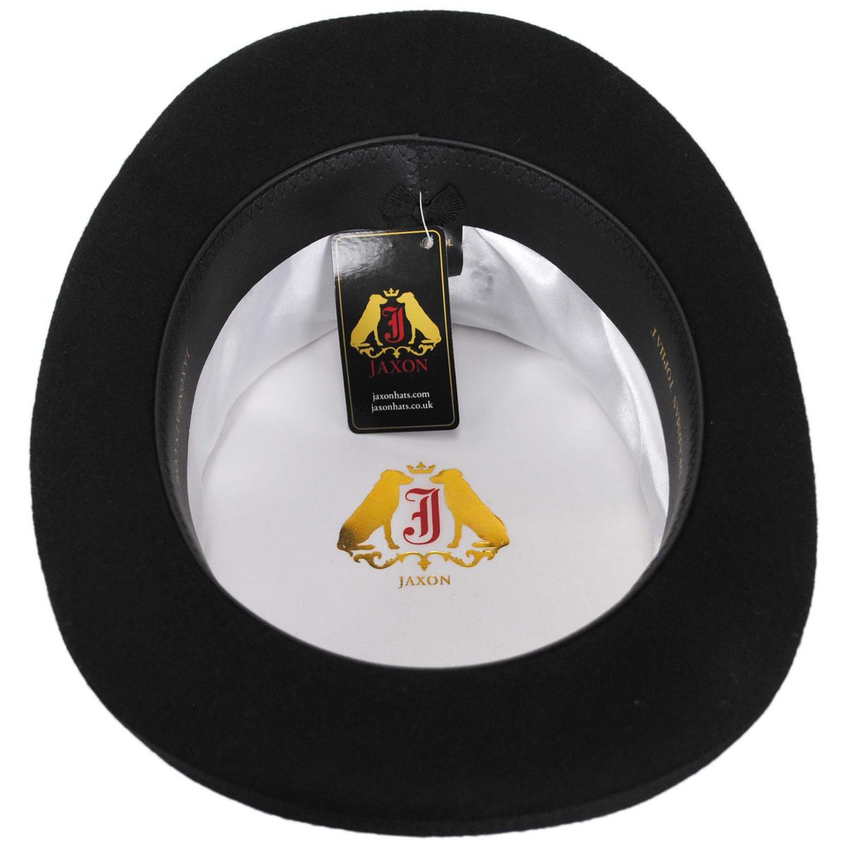 Jaxon Hats | Deadman Wool Felt Top Hat | 193901 | under | BLACK