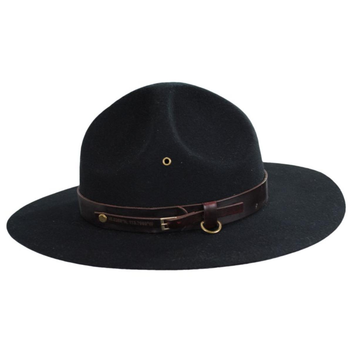 Bailey 1922 | Montana Wool Felt Campaign Hat | 130024 | profile | BLACK