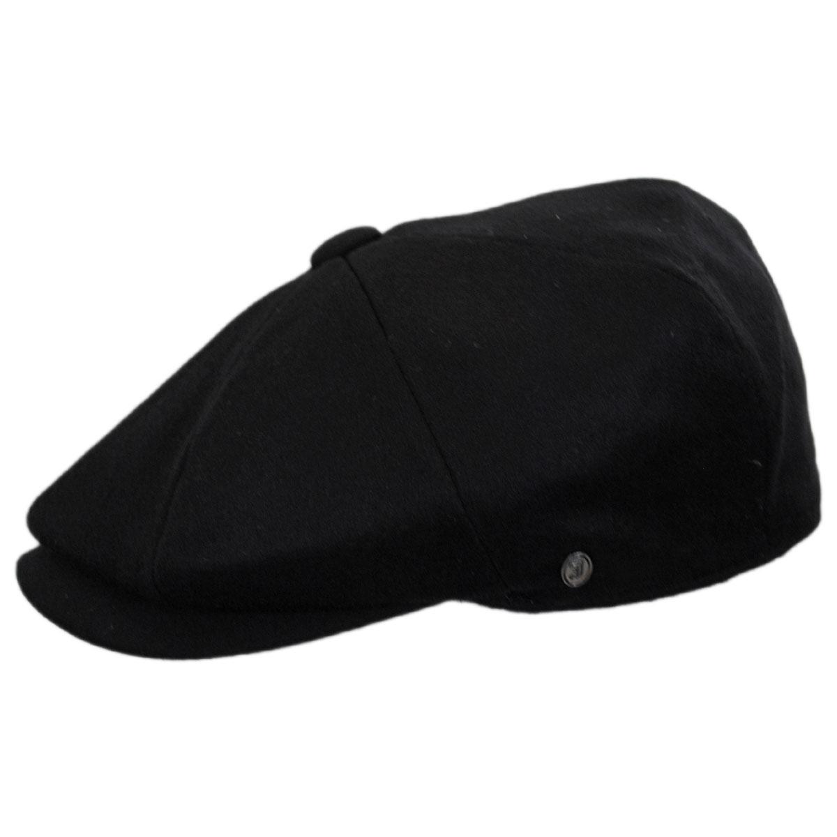 Jaxon Hats | Wholesale Pure Wool Newsboy Cap B2B Pre-Pack | B2B167767 | profile | BLACK
