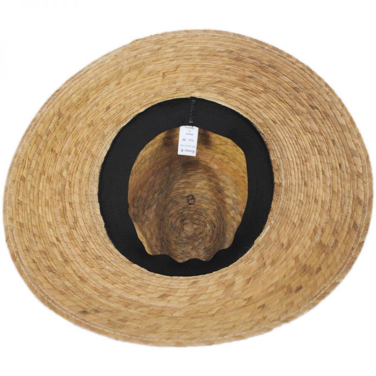 Kenny K | Palm Leaf Straw Aussie Hat | 126610 | under | DARK NATURAL