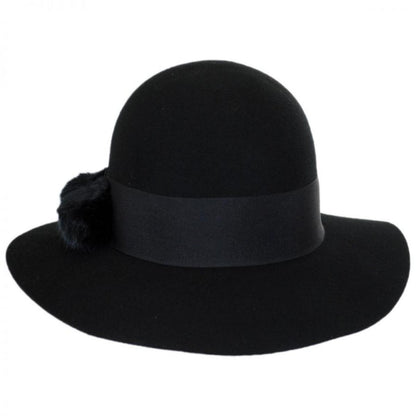 Betmar | Mullins Wool Felt Floppy Hat | 123123 | front | BLACK