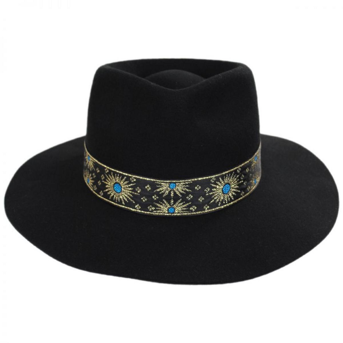 Lack of Color | Phoenix Wool Fedora Hat | 124304 | front | BLACK