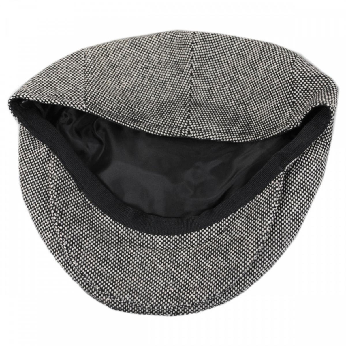 Jaxon Hats | Marl Tweed Wool Blend Ivy Cap | 167751 | under | BLACK