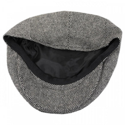 Jaxon Hats | Marl Tweed Wool Blend Ivy Cap | 167751 | under | BLACK