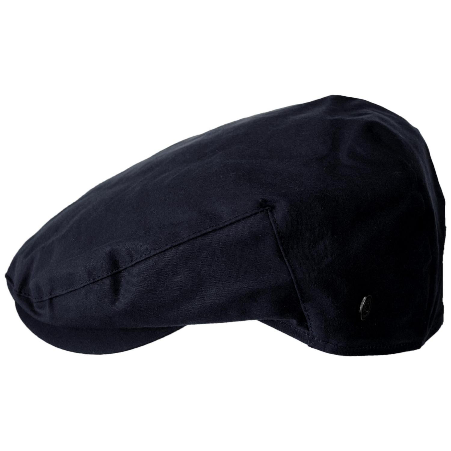 Jaxon & James | British Millerain Wax Cotton Ivy Cap | 170011 | profile | BLACK
