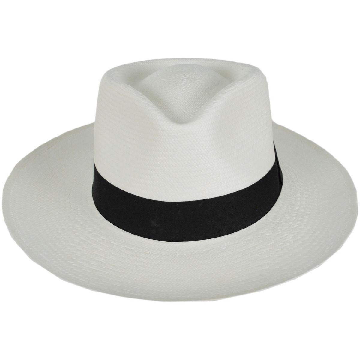 Hats Montecristi | Panama Straw Grade 10 C-Crown Fedora Hat | 127128 | front | BLEACH