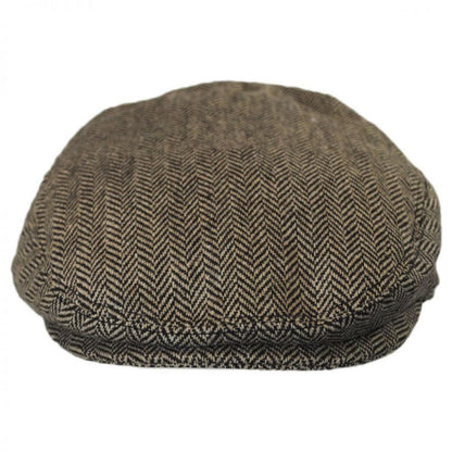 Jaxon Hats | Kid's Herringbone Wool Blend Ivy Cap | 512104 | front | BROWN