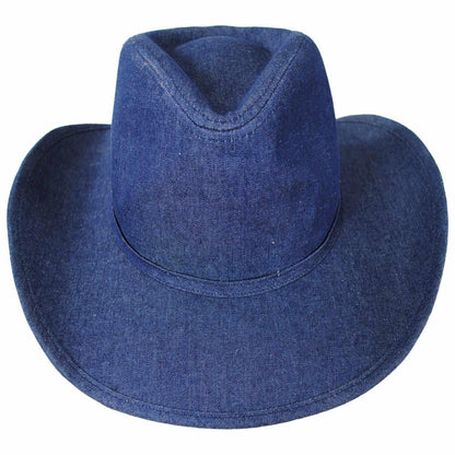 Scala | Cassie Denim Western Hat | 106451 | front | DENIM