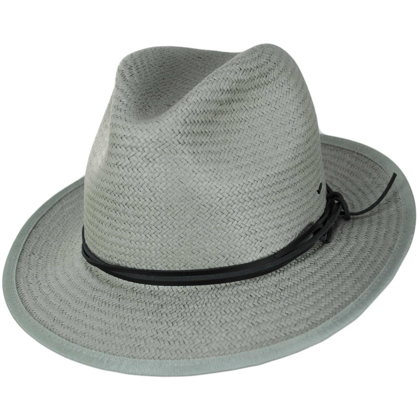 Bailey 1922 | Bran Raindura Straw Fedora Hat | 127937 | lead | MEDIUM GREY