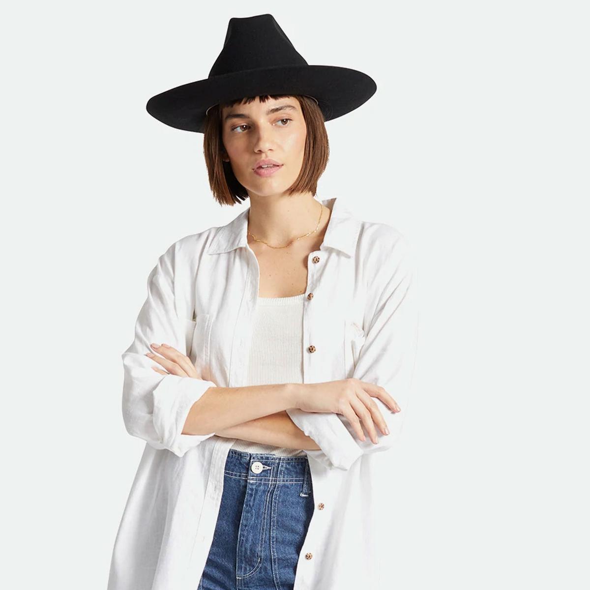 BRIXTON HATS | Sedona Reserve Wool Felt Cowboy Hat | 135652 | lsfone | BLACK