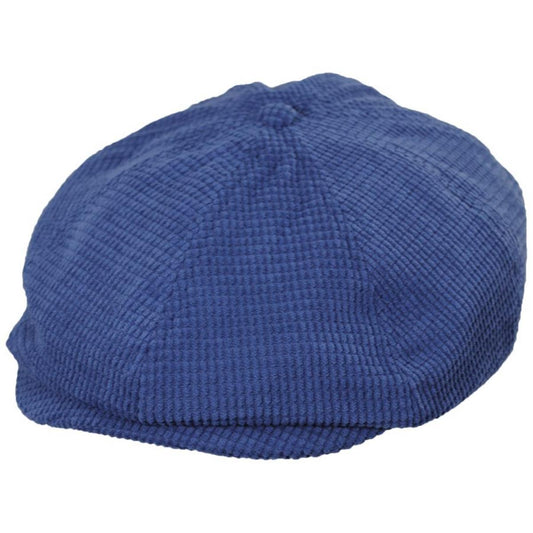 BRIXTON HATS | Brood Grid Corduroy Newsboy Cap - Pacific Blue | 161531PB | lead | PACIFIC BLUE