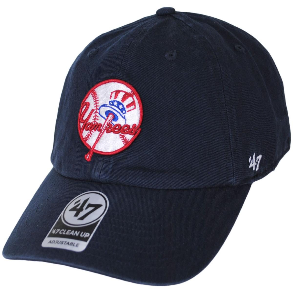 47 Brand | New York Yankees MLB Clean Up Strapback Baseball Cap Dad Hat | 203142 | lead | NAVY