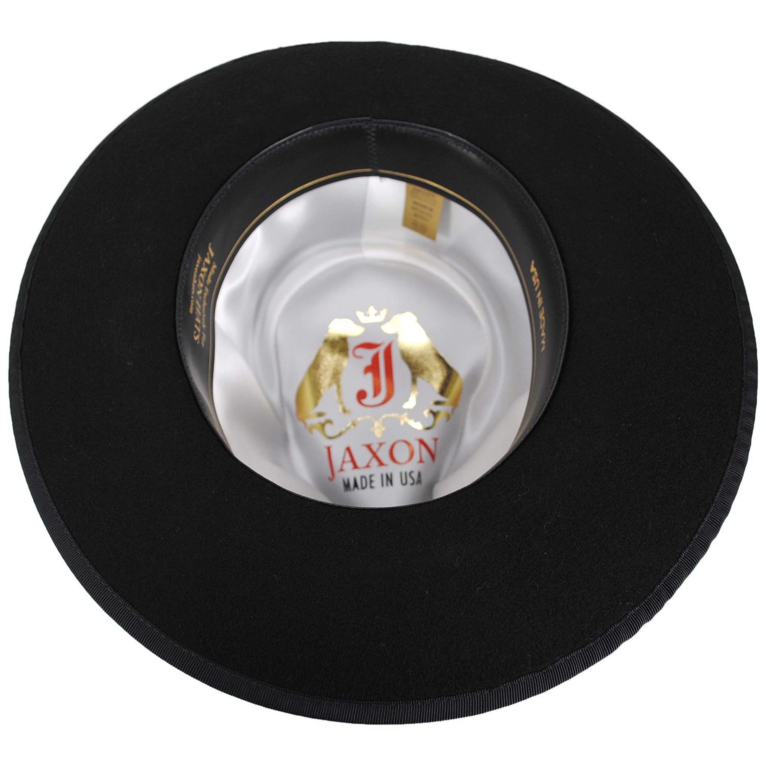 Jaxon Hats | Made in the USA - Classics Zoot Wool Felt Fedora Hat | 131300 | under | BLACK
