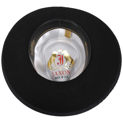 Jaxon Hats | Made in the USA - Classics Zoot Wool Felt Fedora Hat | 131300 | under | BLACK