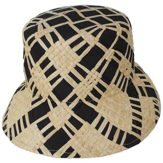 Physician Endorsed | Noa Raffia and Ribbon Bucket Hat | 102649 | lead | NATURAL/BLACK