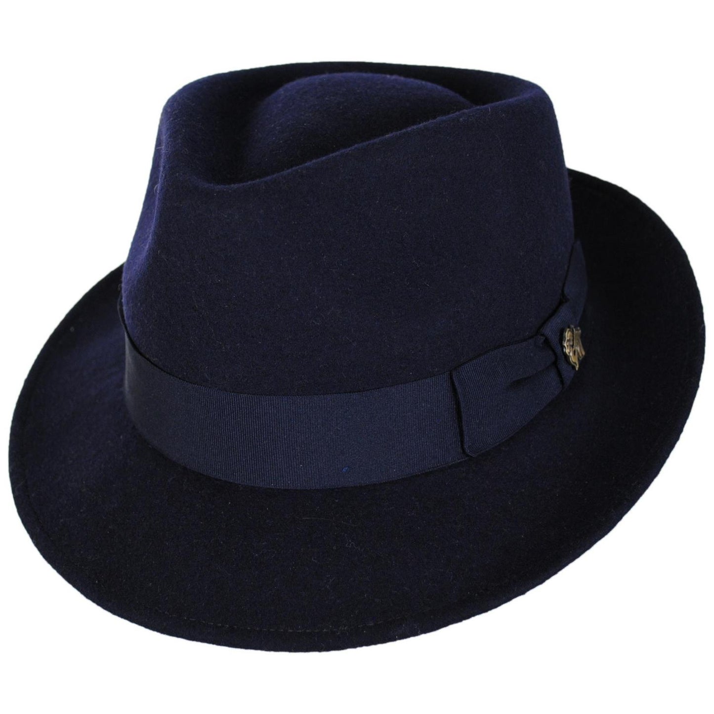 Bigalli | Quick Step Wool Felt Fedora Hat | 131439 | lead | NAVY
