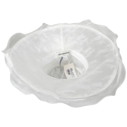 San Diego Hat Company | Organza Lace Boater Dress Hat | 121051 | under | WHITE